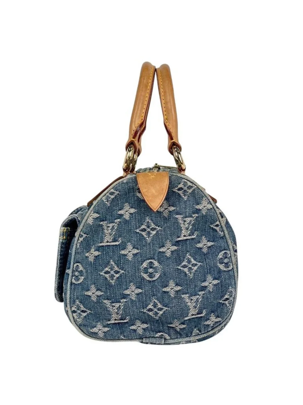 Louis Vuitton Neo Speedy Boston Bag Monogram Denim Blue - Picture 2 of 11